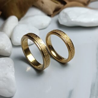 STEEL RING IN YELLOW GOLD (CODE: 0107)
