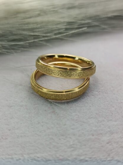 4mm textured wedding rings (CODE:0107)