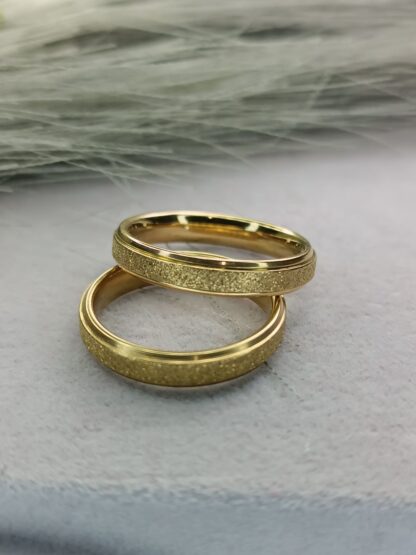 4mm textured wedding rings (CODE:0107)