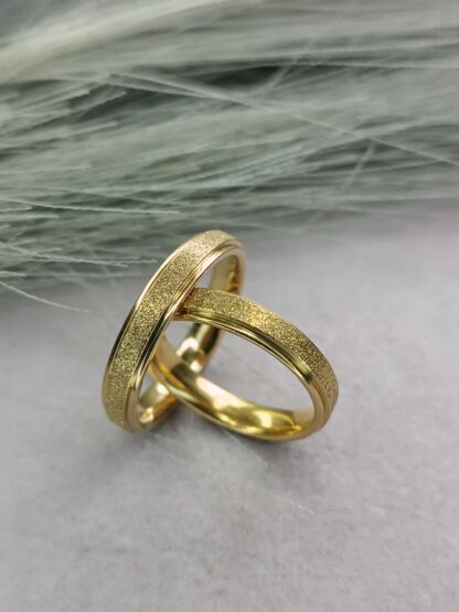 4mm textured wedding rings (CODE:0107)