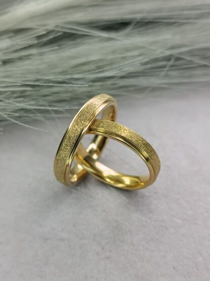 4mm textured wedding rings (CODE:0107)