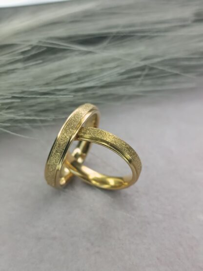 4mm textured wedding rings (CODE:0107)