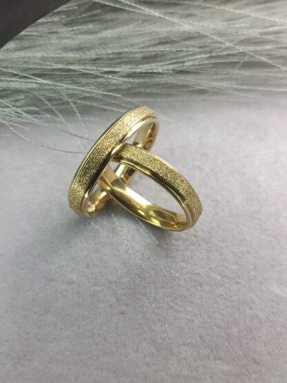 4mm textured wedding rings (CODE:0107)