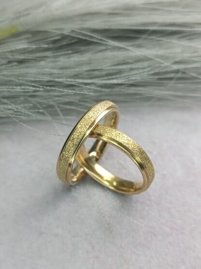 4mm textured wedding rings (CODE:0107)