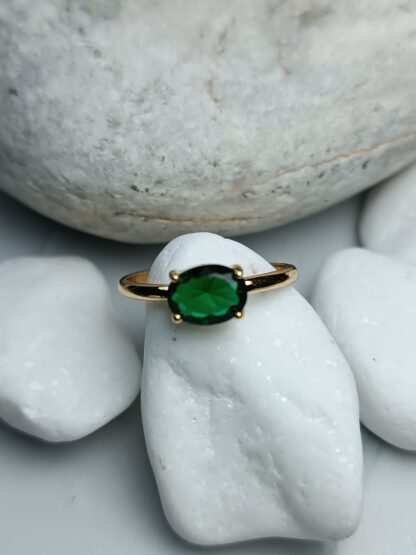 Single stone with green zircon stones (CODE: 5852689)