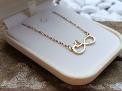 INFINITY NECKLACE WITH HEART (CODE: 88545454)
