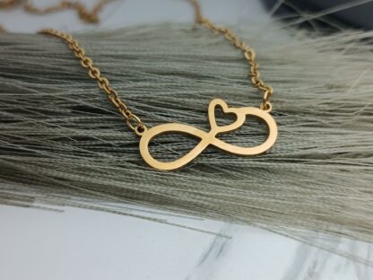 INFINITY NECKLACE WITH HEART (CODE: 88545454)