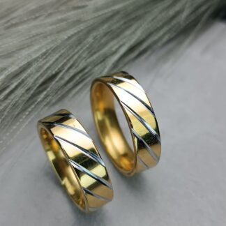 Pair of wedding rings Matt textured (CODE:0125)