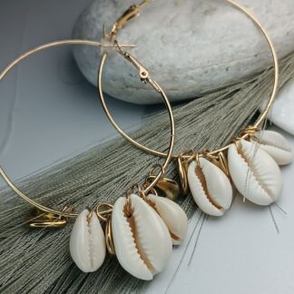 Steel hoop earrings (CODE:12)