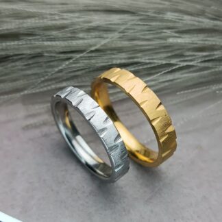 Sagre ring matte gold & silver (CODE: 4002)