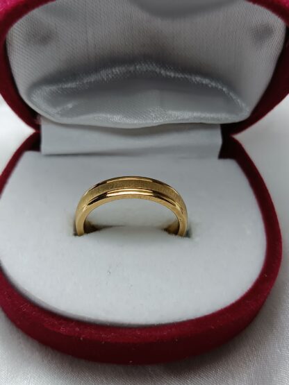 RING FROM STEEL IN GOLD (CODE: 108)