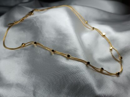 NECKLACE WITH TWO STEEL CHAINS (CODE: A785)