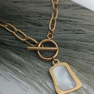 NECKLACE WITH PLATE CHAIN WITH SPECIAL (CODE:0107) DESIGN