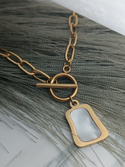 PLATE NECKLACE WITH CHAIN (CODE: 7825825)