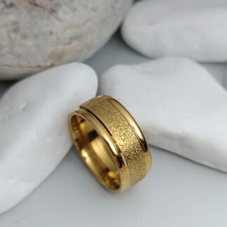 GOLD STEEL RING (CODE: 105)
