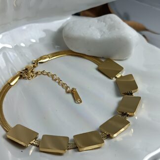 Steel bracelet with mirrors
