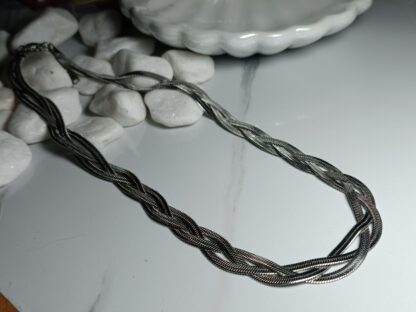 BRAIDED CHAIN IN SILVER COLOR