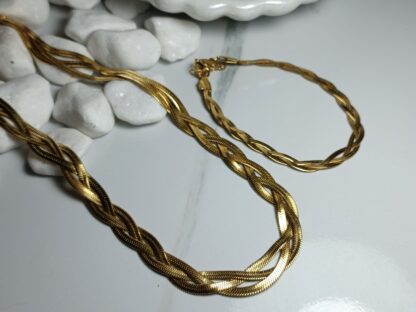 STEEL BRAID WITH CHAIN PLATE SET