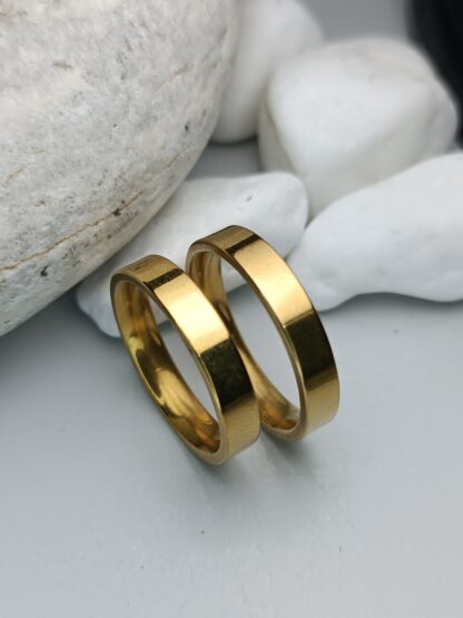 Pair of wedding rings, classic flat style (CODE:1005)