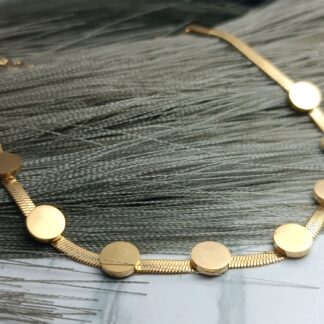 STEEL BRACELET WITH PLATE CHAIN