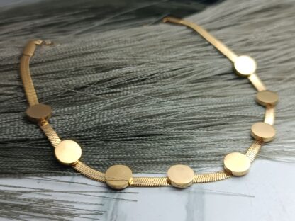 STEEL BRACELET WITH PLATE CHAIN
