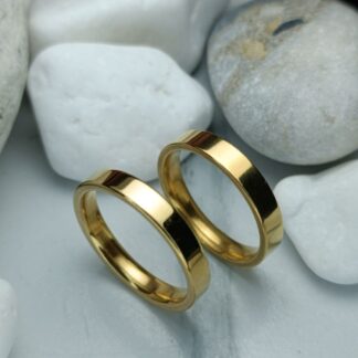 Pair of wedding rings matte and polished surface 6 mm (CODE: 50004)