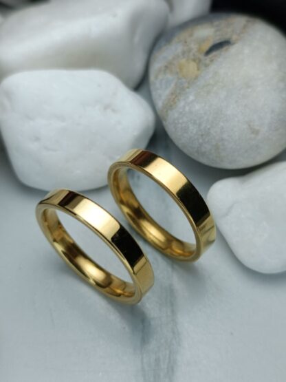 Pair of wedding rings, classic flat style (CODE:1005)