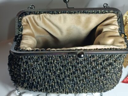 Vintage handmade knitted shoulder bag