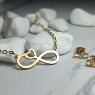 Steel necklace with infinity (Code: 0083)
