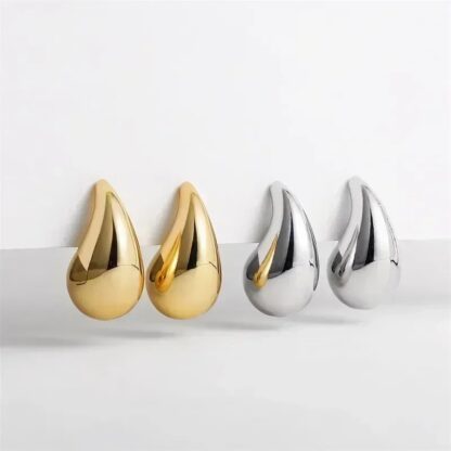 Steel earrings in silver color (CODE: 14140)