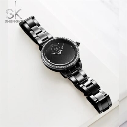 Ρολόι γυναίκειο μαύρο SK (Κωδικός: 013)