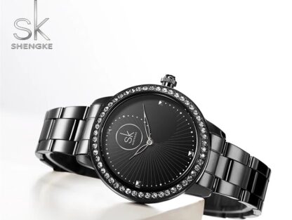 Ρολόι γυναίκειο μαύρο SK (Κωδικός: 013)