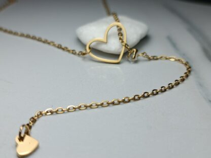 Steel necklace with hearts (Code: 00620)