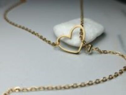 Steel necklace with hearts (Code: 00620)