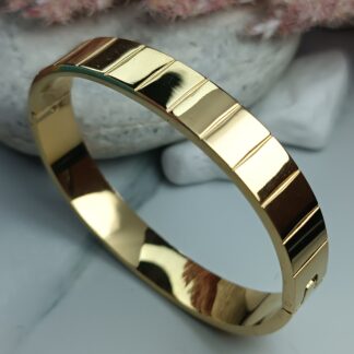 Stainless steel handcuff bracelet with mosaic finish (CODE:088)