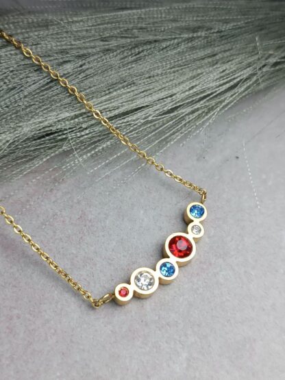 Multicolored crystal necklace (CODE:0067)