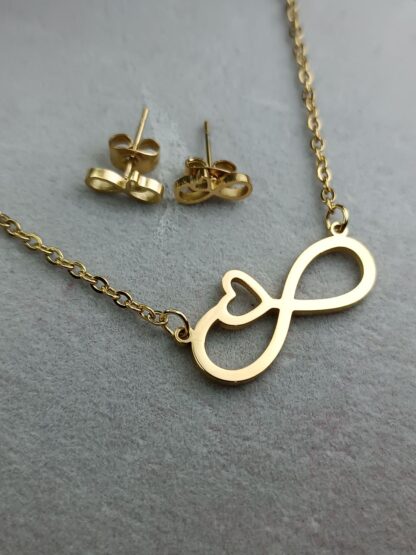 Infinity necklace with earrings set (CODE: 0083)