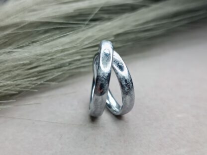 Embossed wedding rings, titanium (CODE:2885)