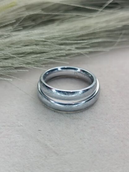 Embossed wedding rings, titanium (CODE:2885)