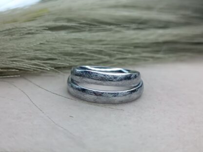 Embossed wedding rings, titanium (CODE:2885)