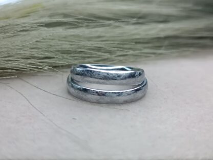 Embossed wedding rings, titanium (CODE:2885)