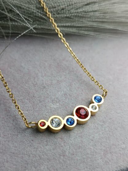 Multicolored crystal necklace (CODE:0067)