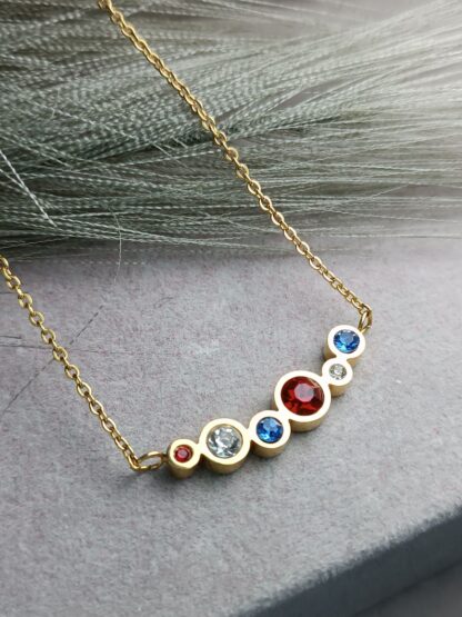 Multicolored crystal necklace (CODE:0067)