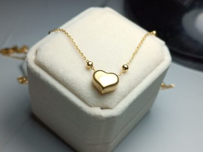 Steel heart necklace in gold color (Code: 75225)