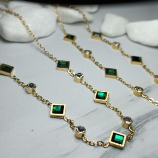 Steel necklace with bracelet (Code: 4455)