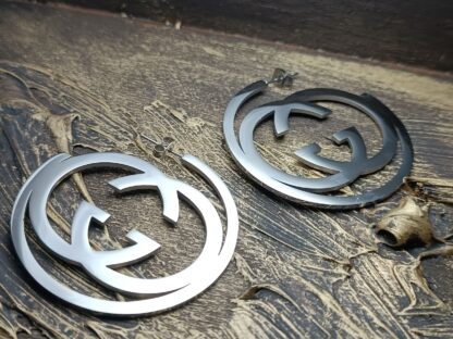 Steel hoop earrings (CODE:12)