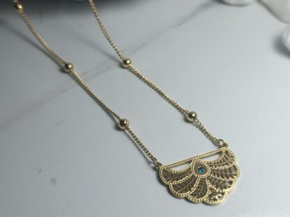 Stainless steel flower necklace (CODE:0079)