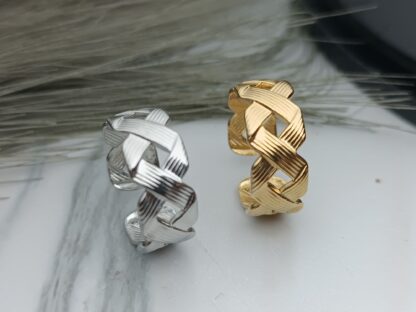 Gold or silver steel ring