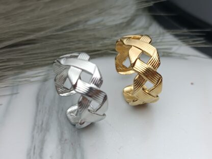 Gold or silver steel ring