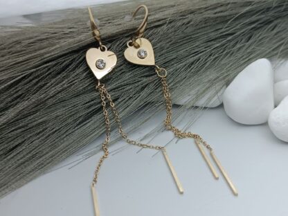 Steel heart earrings (CODE: 983)